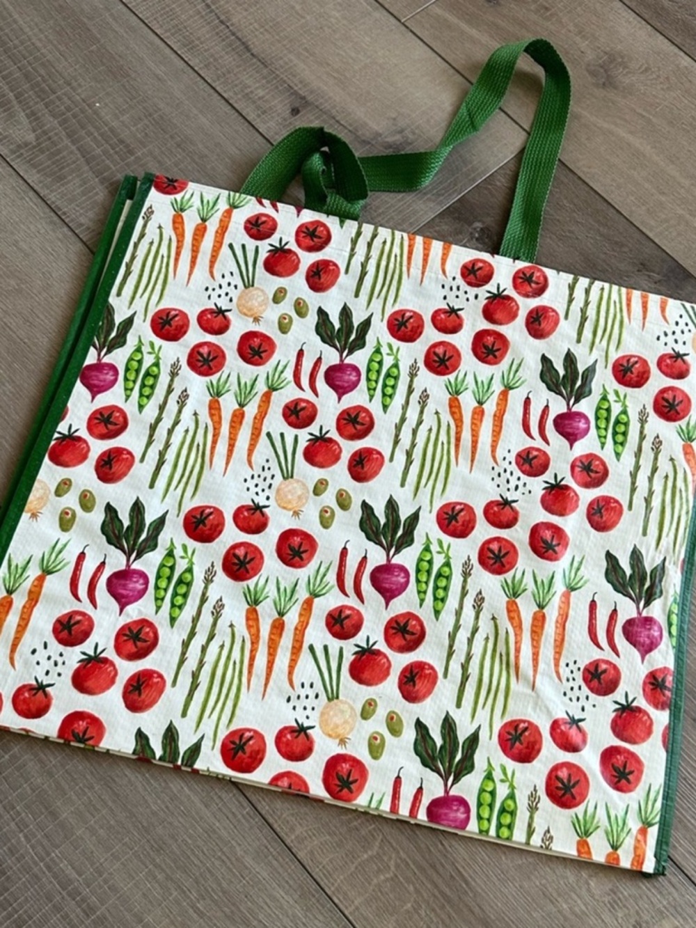 Homegoods TJMaxx Marshalls Viral Vegetable Print Reusable Shopper Tote Bag NWOT